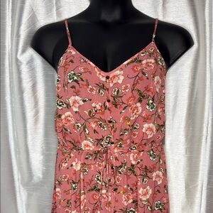Sangria NWT High Low Sleeveless Crinkle Floral Pink Women’s XXL Maxi Dress